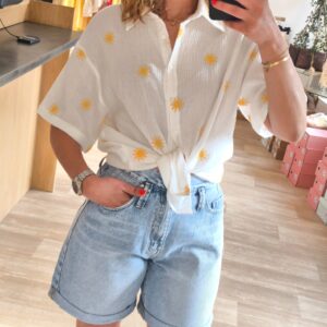 chemise motif soleil