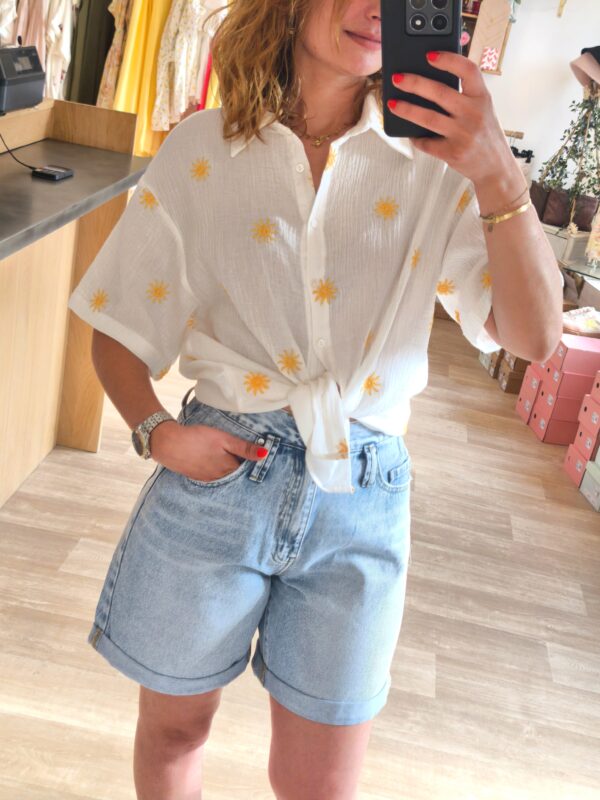 chemise motif soleil