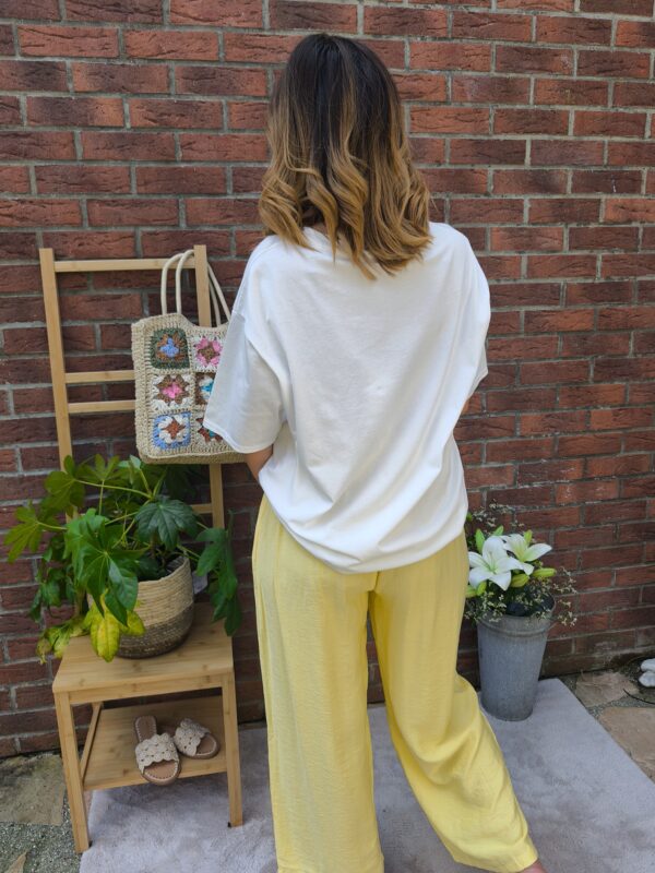 Pantalon fluide jaune citron – Image 2