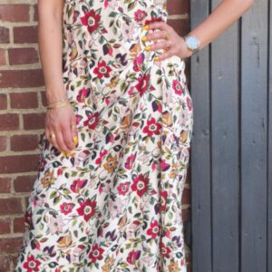 Robe longue fleuri