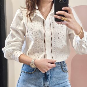 CHEMISE BLANCHE BRODEE