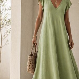 ROBE LONGUE OLIVE