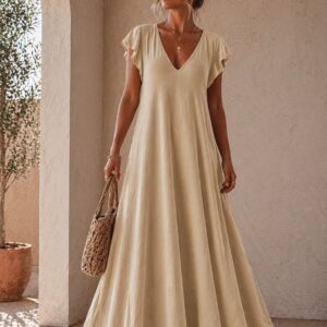 ROBE LONGUE BEIGE