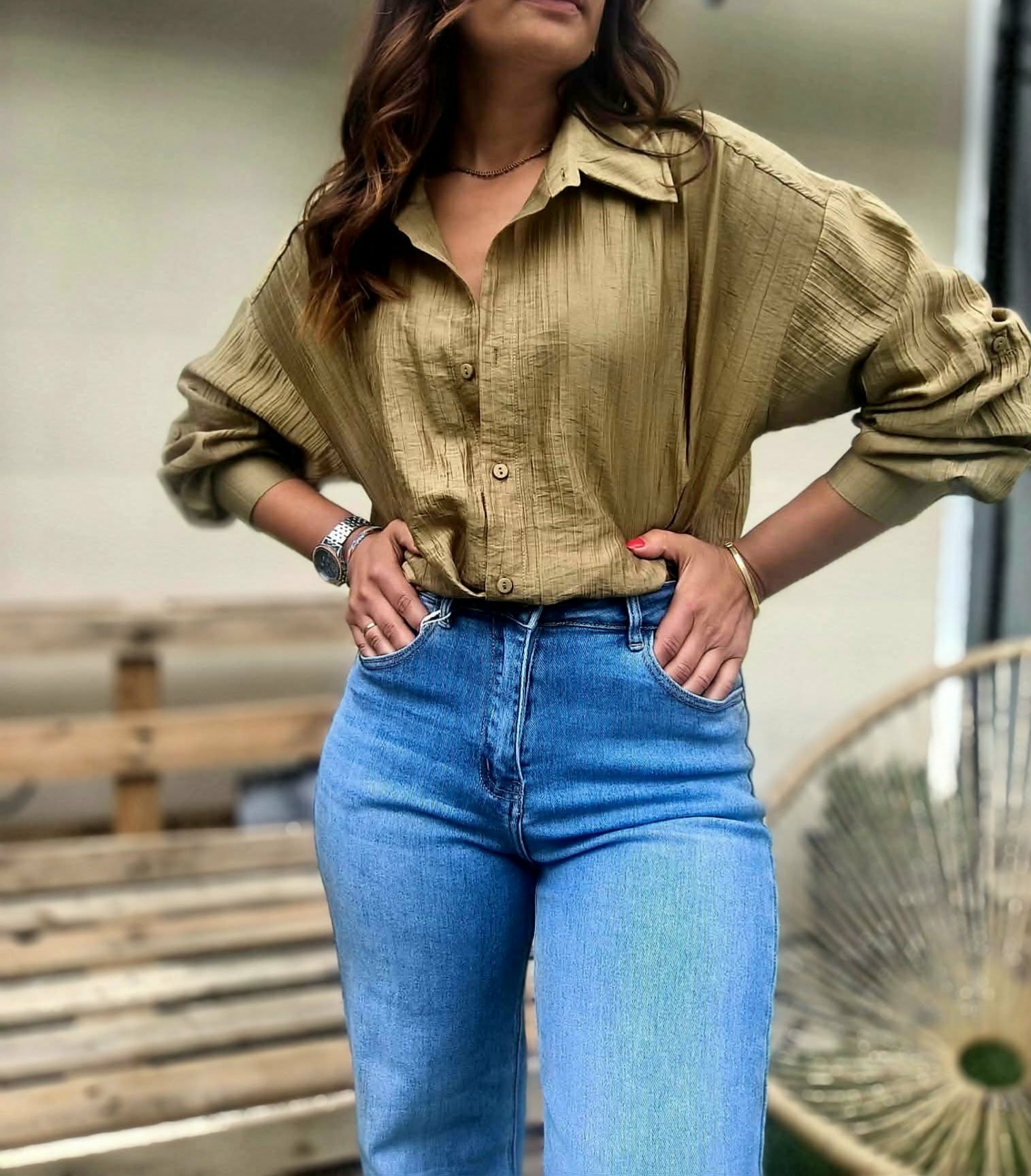 chemise olive